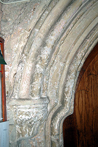 Moulding on the west side of the south door June 2012